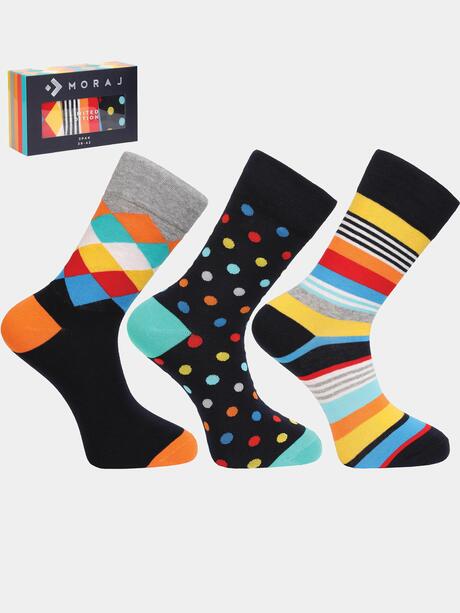 Kolorowe skarpety męskie zestaw 3 pary