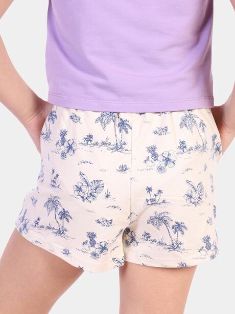 Bawełniane szorty ze wzorem