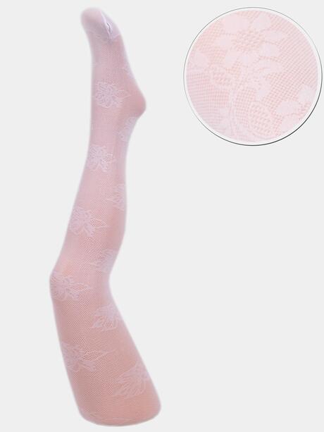 Rajstopy z mikrofibry kwiaty 30 DEN