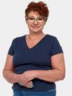 T-shirt z dekoltem V plus size
