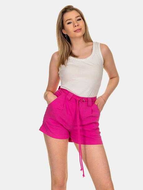 Spodenki materiałowe z wiązaniem