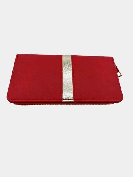 Portfel ze złotym elementem