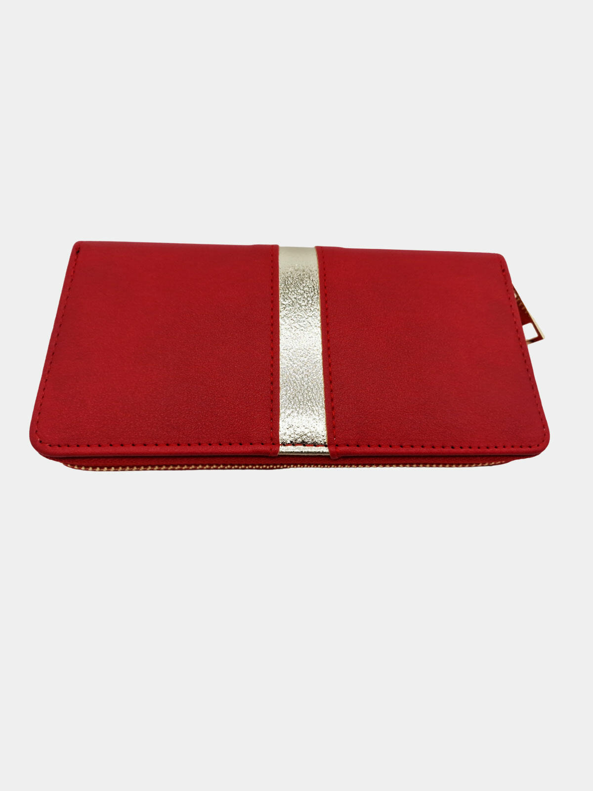 Portfel ze złotym elementem