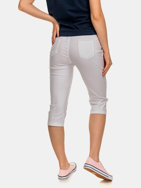 Gładkie spodnie 3/4 plus size