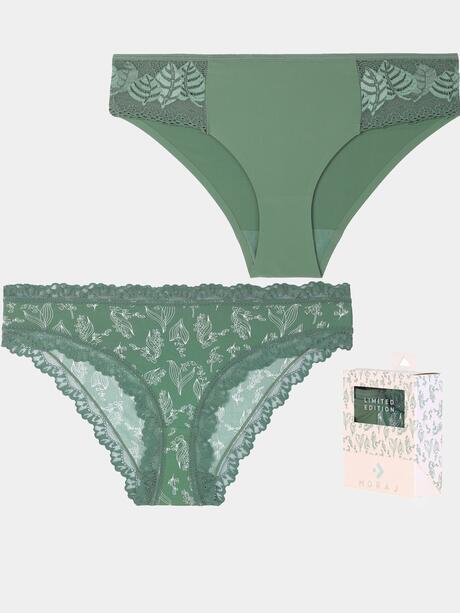 Majtki eleganckie z koronką 2-pak