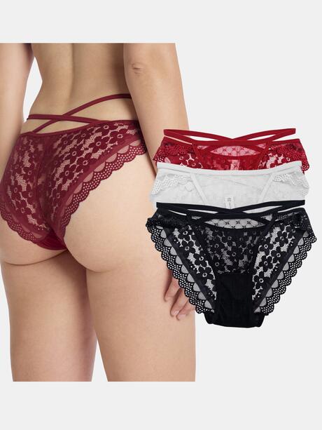Majtki koronkowe 3-pak