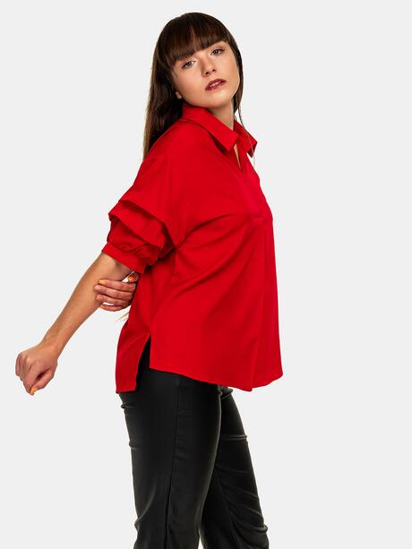 Bluzka z ozdobnymi rękawami