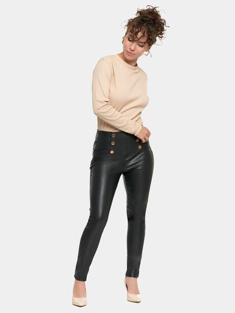 Spodnie z imitacji skóry