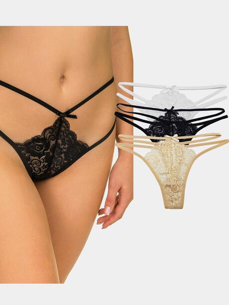 Stringi damskie 3-pak