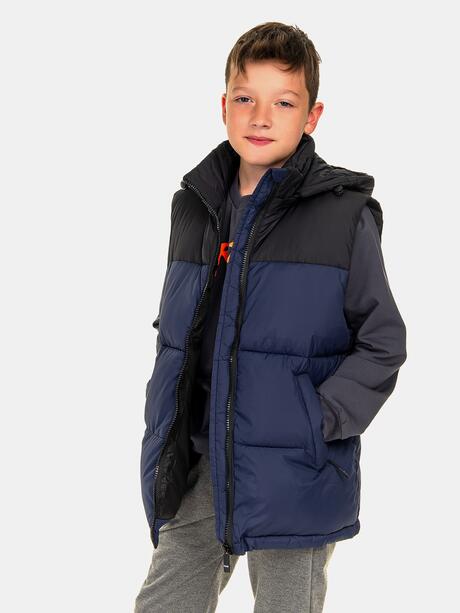 Pikowana kamizelka z kapturem