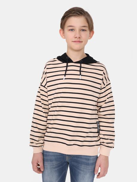 Bluza w paski z kapturem