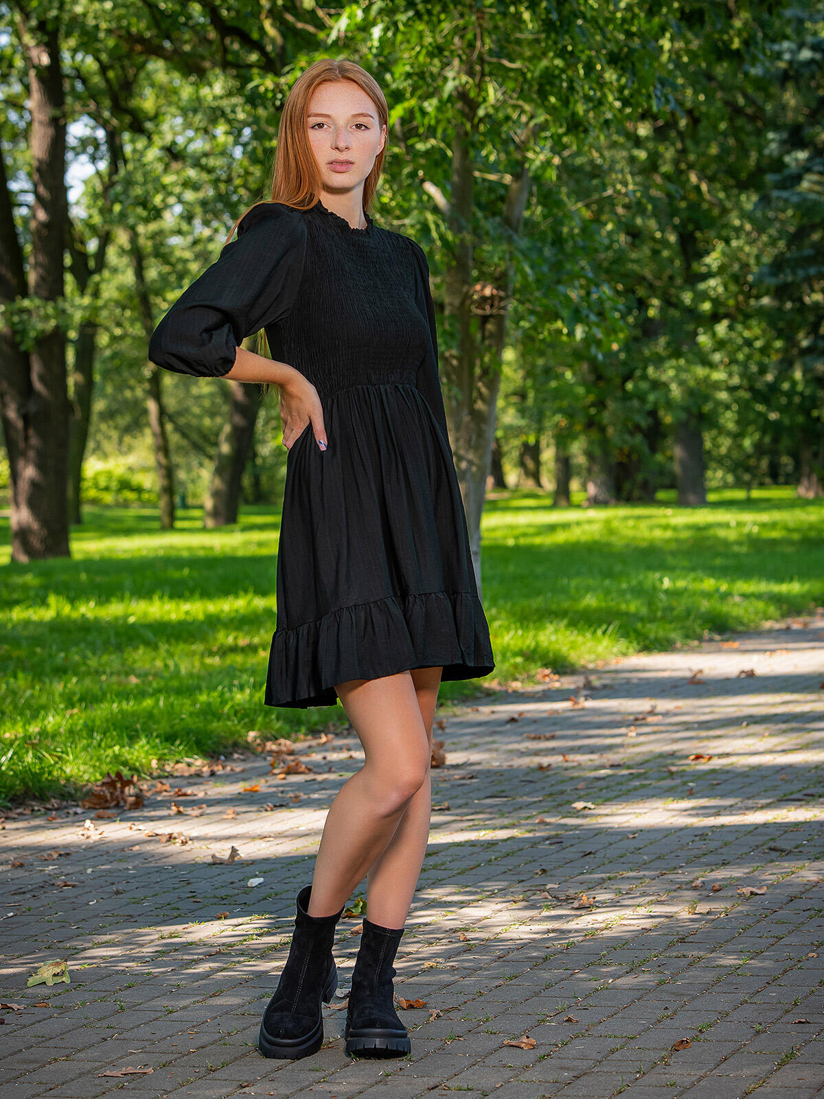 Sukienka z marszczeniem