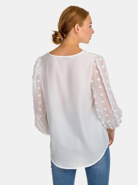 Bluzka z ozdobnymi rękawami