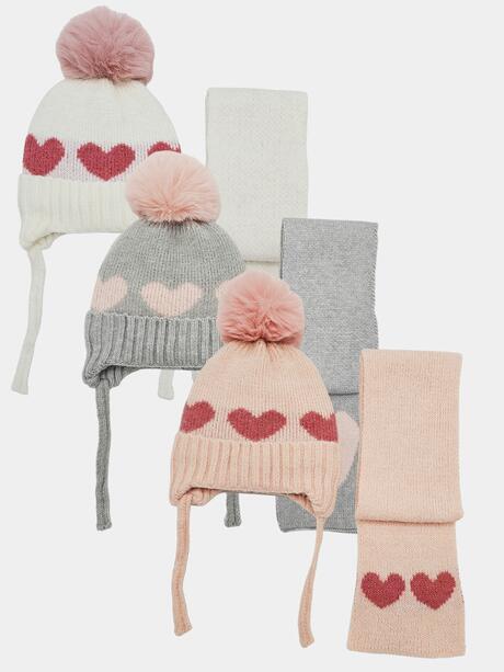 Komplet czapka z pomponem i szalik