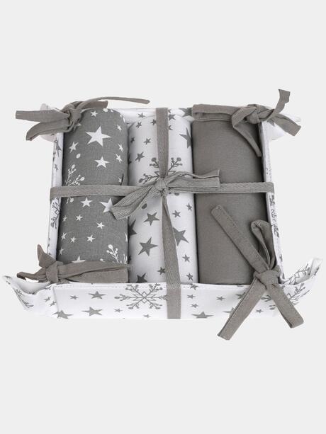 Świąteczny zestaw ręczników kuchennych w koszyczku 3-pak