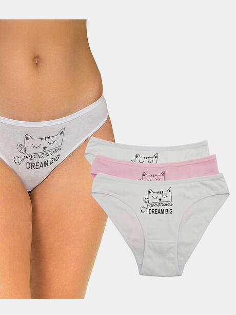 Majtki z kotem 3-pak