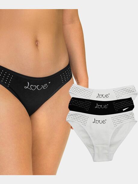 Majtki w grochy 3-pak