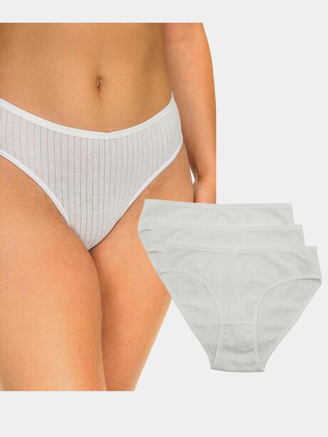 Majtki prążkowane 3-pak