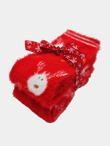 2-pak Świąteczny 39-41 damski z ozdobną wstążką na prezent