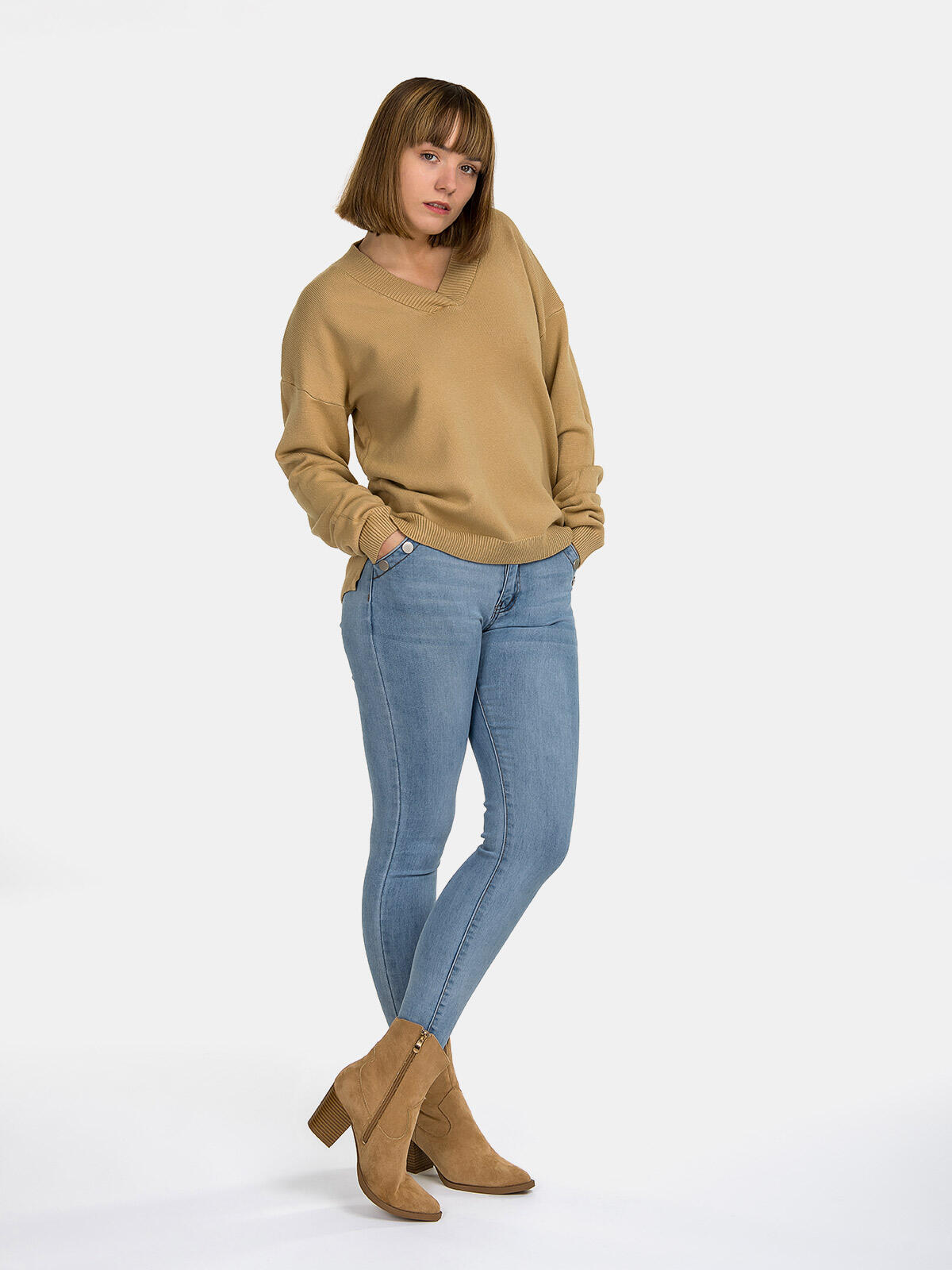 Gładki sweter
