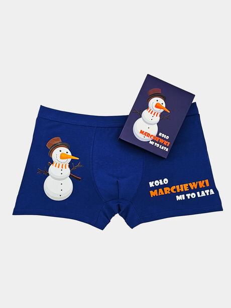 Świąteczne bokserki męskie śmieszne na prezent