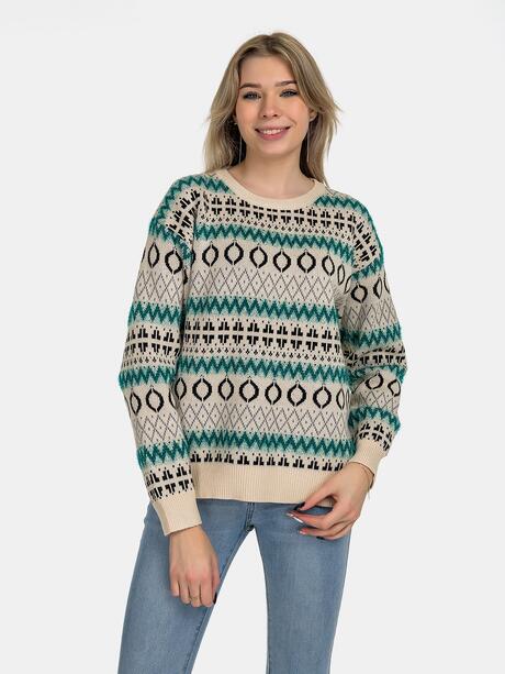 Wzorzysty sweter