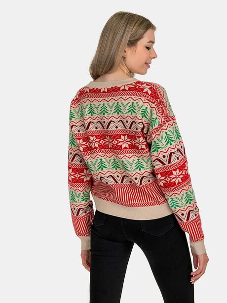 Rozpinany sweter świąteczny