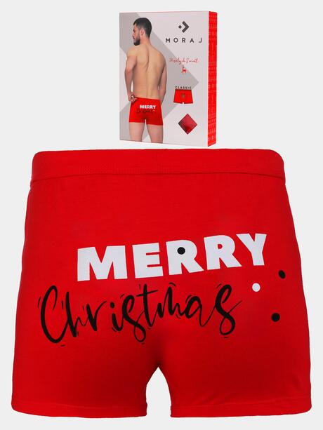 Świąteczne bokserki męskie śmieszne na prezent