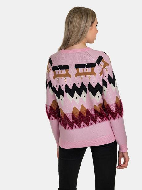 Wzorzysty sweter świąteczny