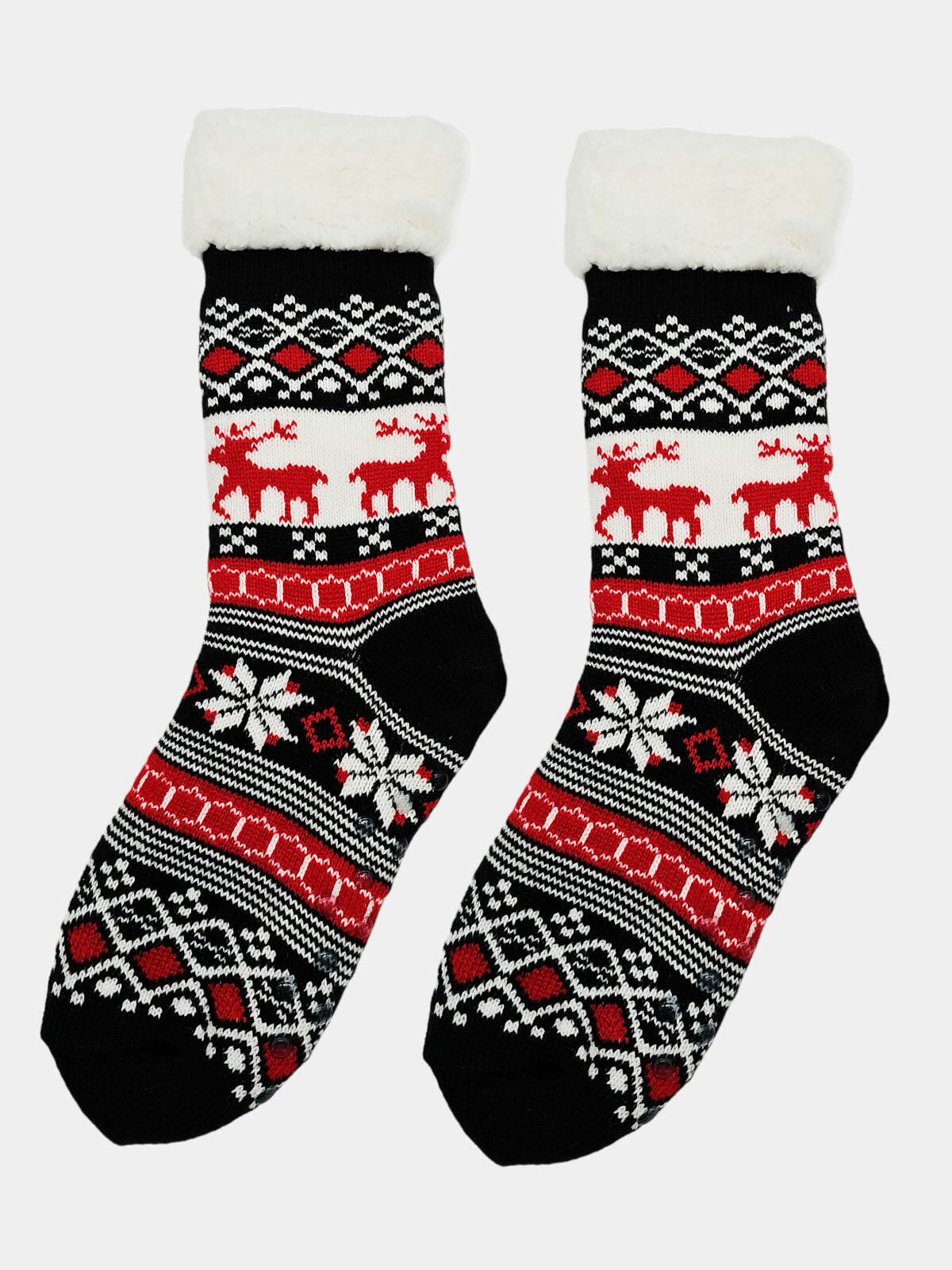 Ciepłe skarpety damskie bambosze norweski wzór