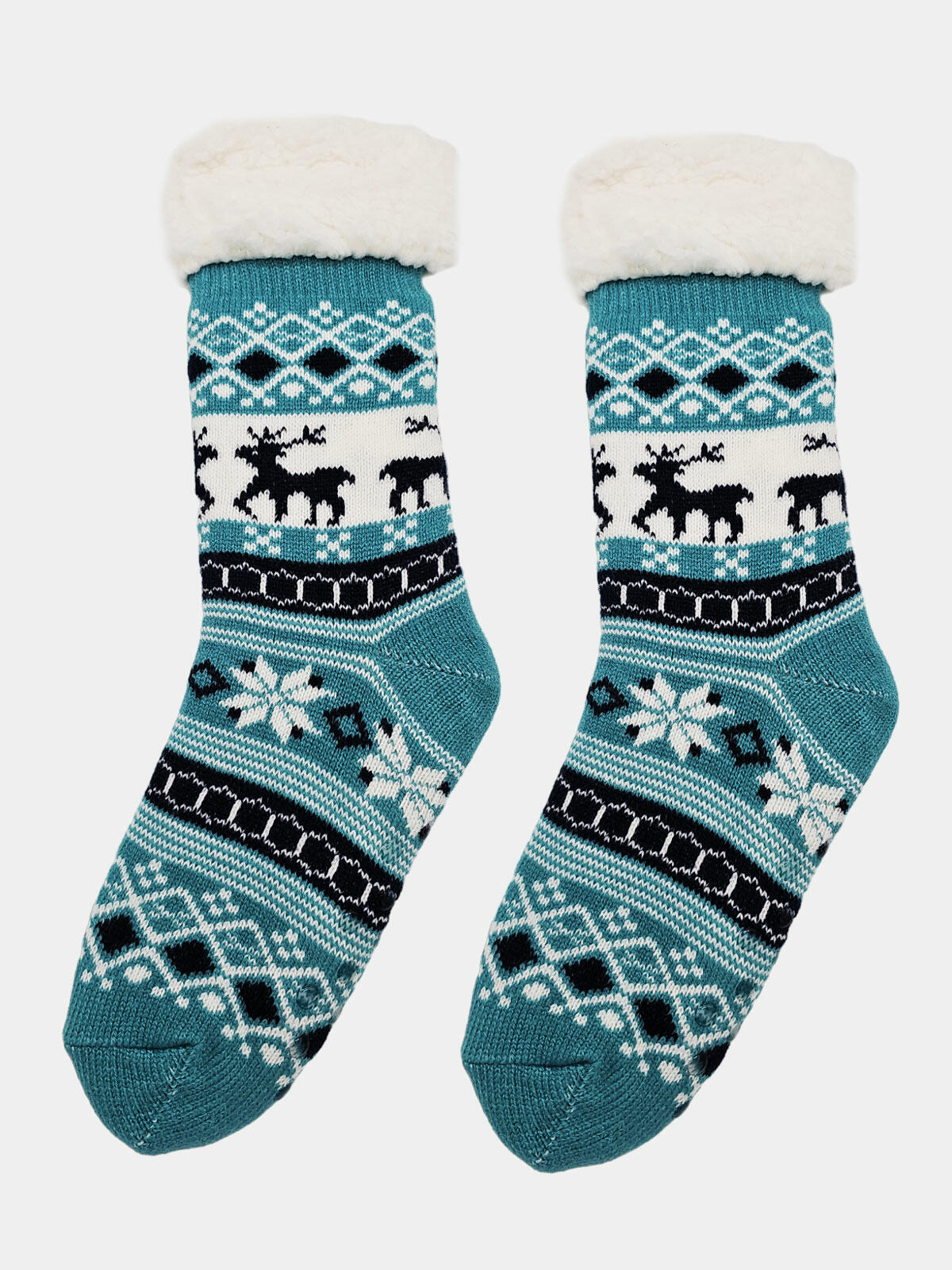 Ciepłe skarpety damskie bambosze norweski wzór