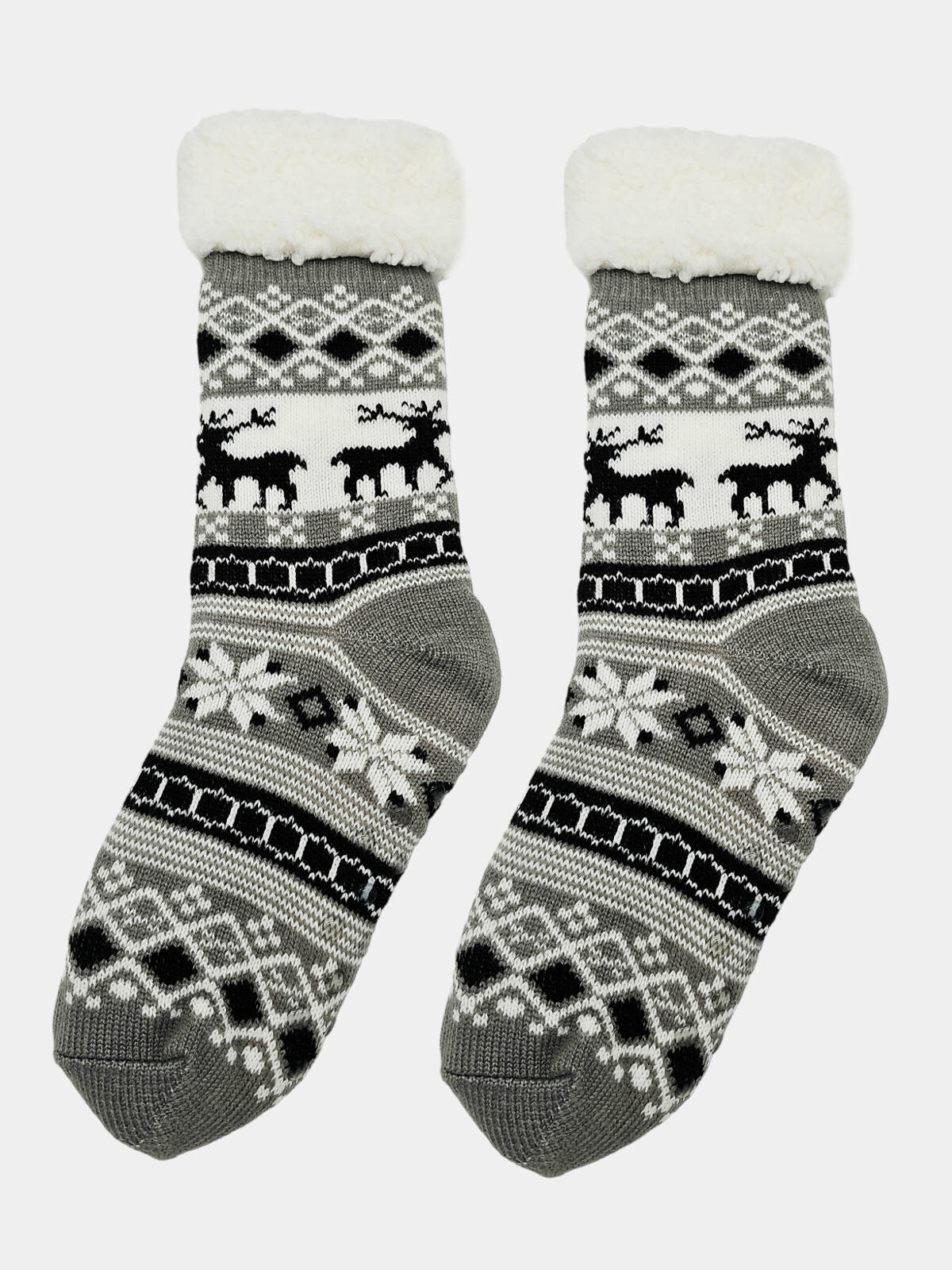 Ciepłe skarpety damskie bambosze norweski wzór