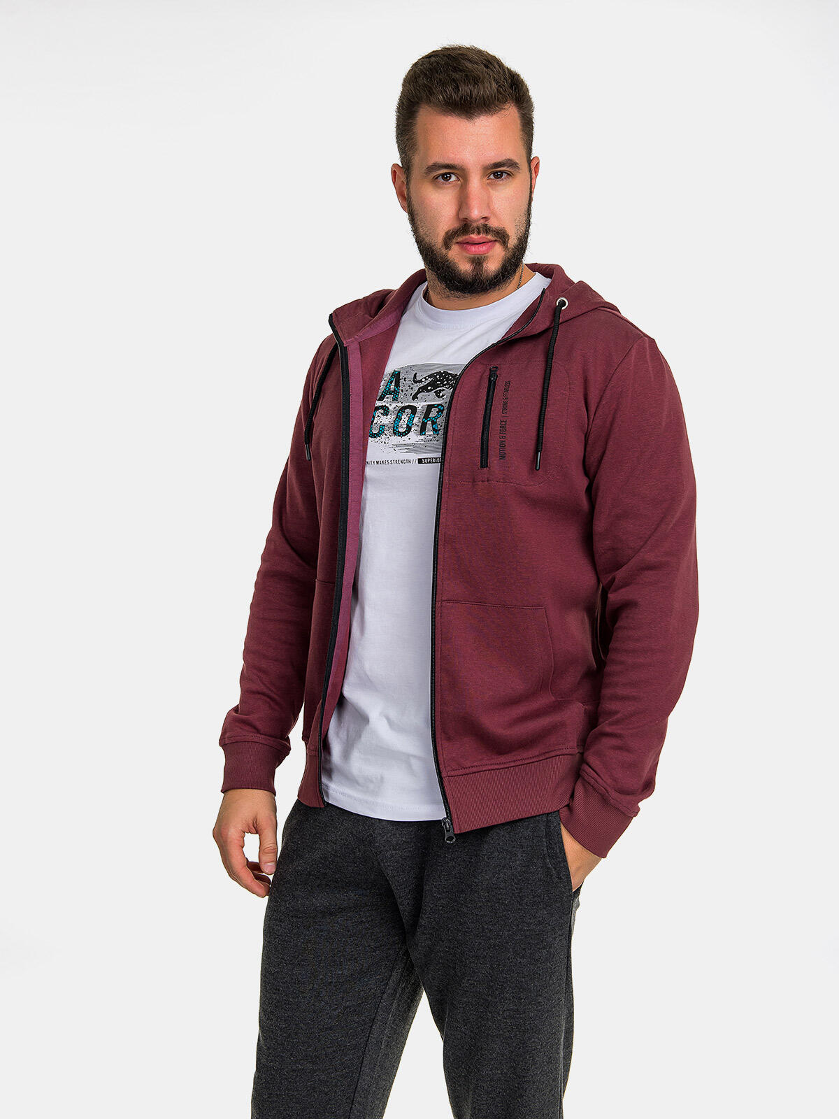 Rozpinana bluza z kapturem