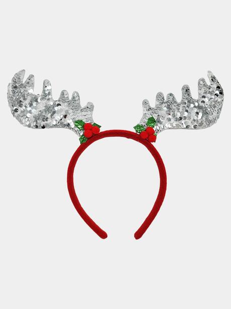 Świąteczna opaska rogi renifera