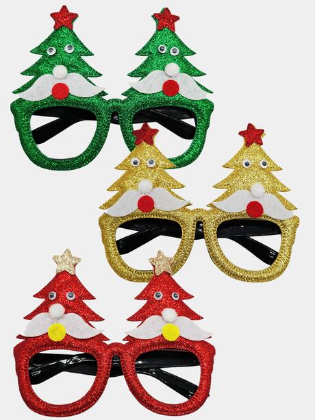 Świąteczne okulary choinki