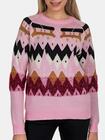 Wzorzysty sweter świąteczny