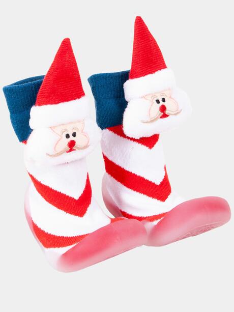 Skarpety z gumową podeszwą świąteczne