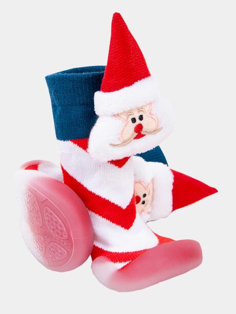 Skarpety z gumową podeszwą świąteczne