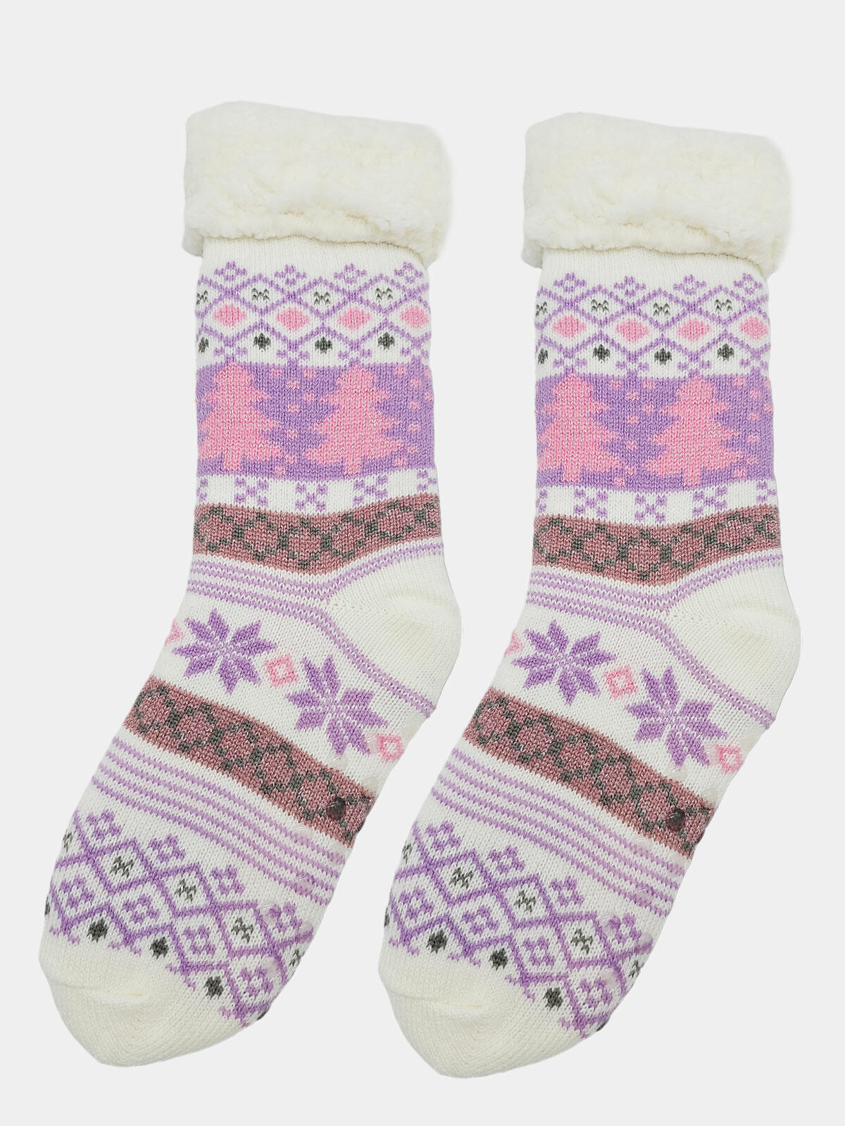 Ciepłe skarpety damskie bambosze norweski wzór