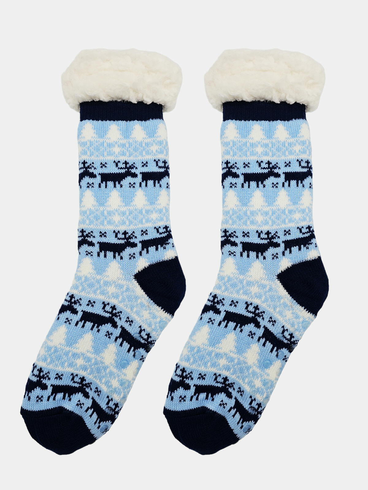 Ciepłe skarpety damskie bambosze norweski wzór
