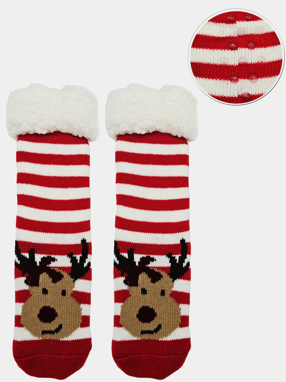 Świąteczne skarpety 27-30 dziecięce bambosze z ABS