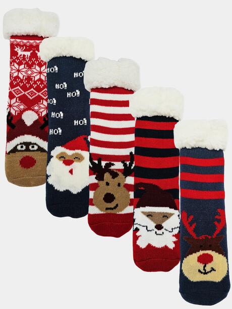 Świąteczne skarpety 27-30 dziecięce bambosze z ABS
