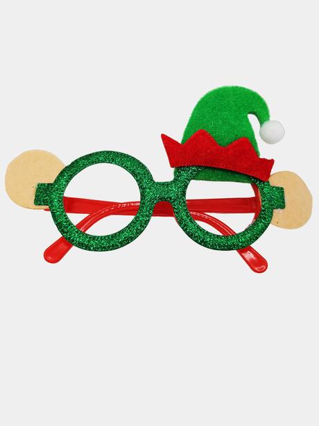 Świąteczne okulary z czapką elfa