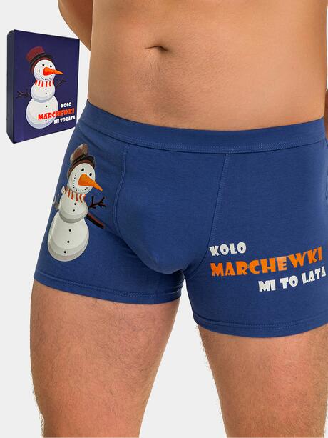 Świąteczne bokserki męskie śmieszne na prezent