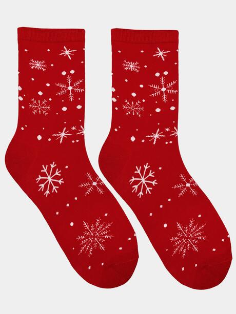 Świąteczne skarpetki 35-38 damskie bombka na prezent