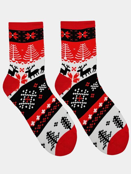 Świąteczne skarpetki 35-38 damskie bombka na prezent