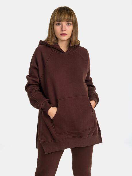 Długa bluza z kapturem