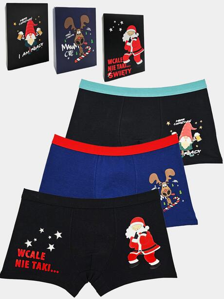 Zestaw bokserki męskie świąteczne L
