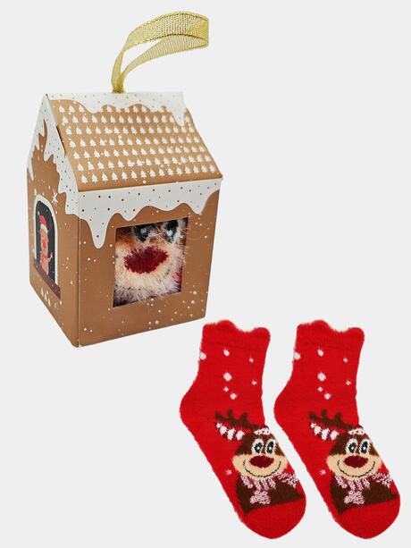 Świąteczne skarpetki 27-30 dziecięce w prezentowym pudełku