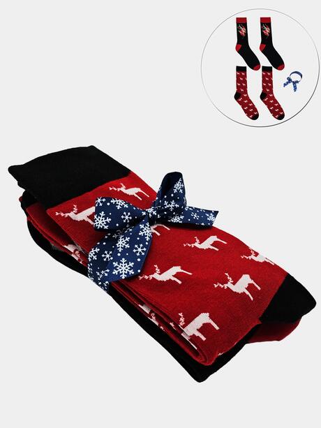 2-pak Skarpetek świątecznych męskich 39-42